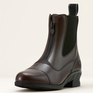 Ariat Dark Brown Leather Zip-Up Boots
